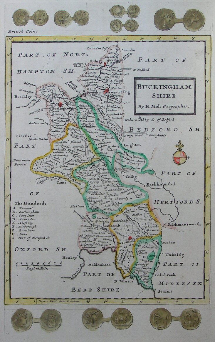 Map of Buckinghamshire - Moll